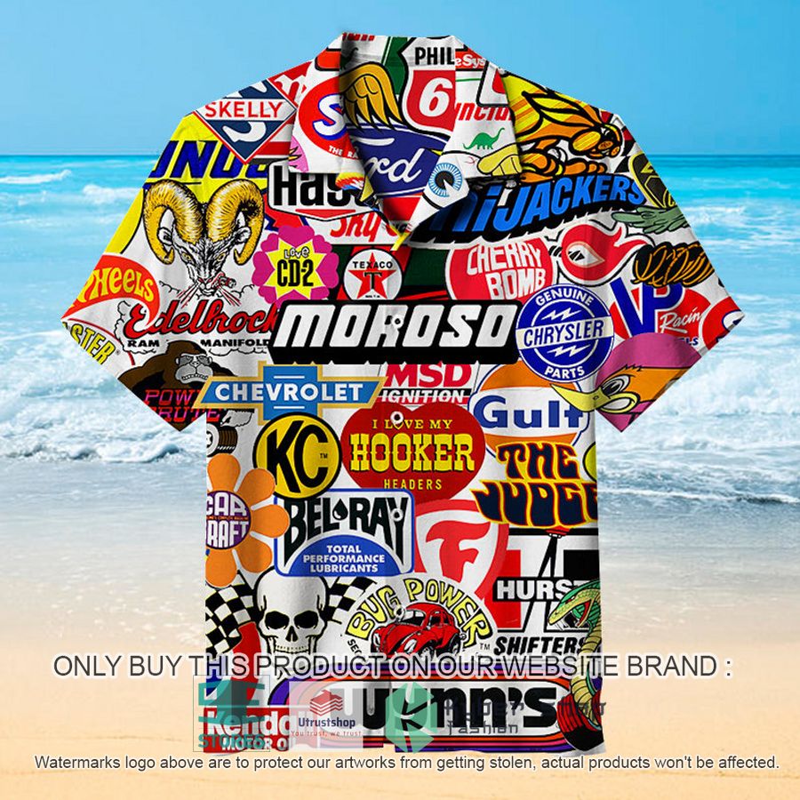 racing car labeling colorful hawaiian shirt 1 27231