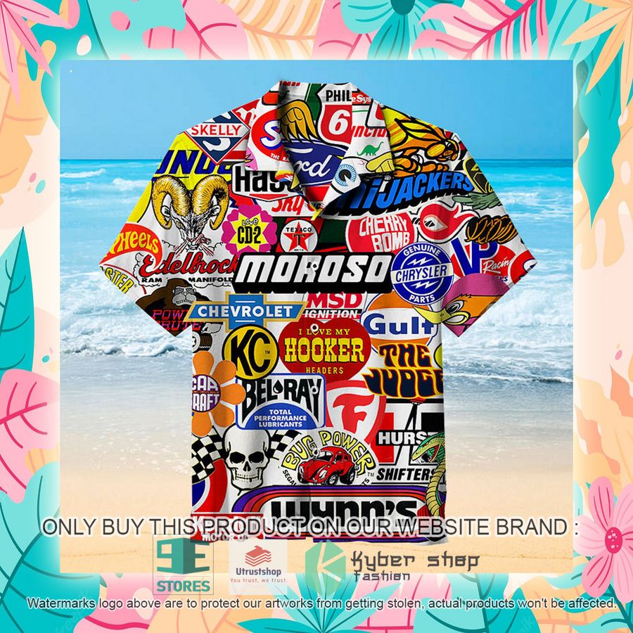 NEW Racing Car Labeling colorful Hawaii Shirt 4 racing car labeling colorful hawaiian shirt 4 34871