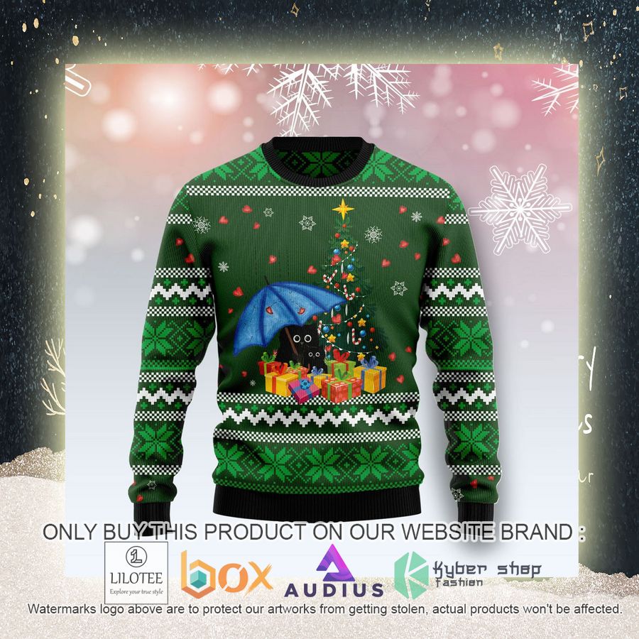 Rain With Love Black Cat Ugly Christmas Sweater 4 rain with love black cat ugly christmas sweater 4 34191