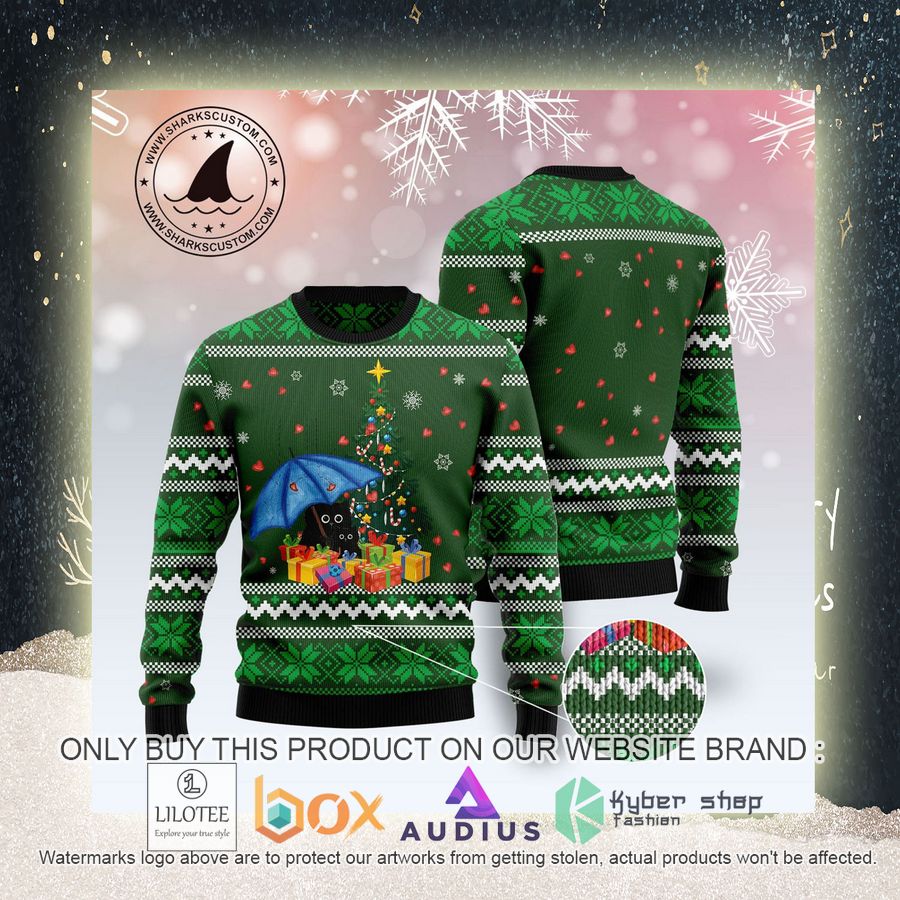 Rain With Love Black Cat Ugly Christmas Sweater 6 rain with love black cat ugly christmas sweater 6 42511