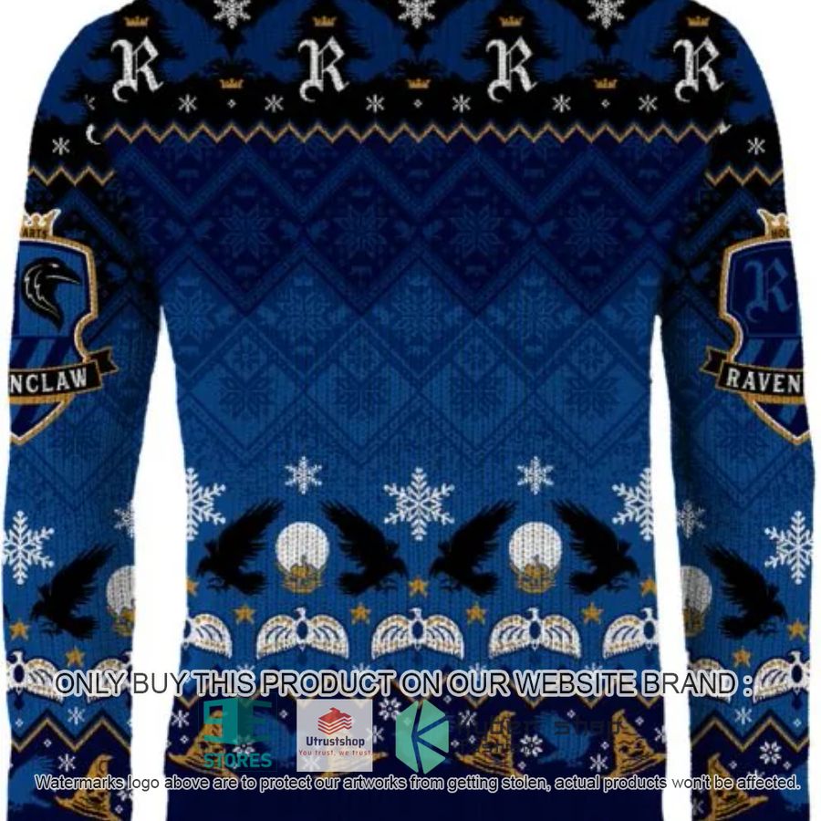 NEW Ravenclaw Crest Harry Potter Blue Ugly Sweater 2 ravenclaw crest harry potter blue ugly christmas sweater 2 9110