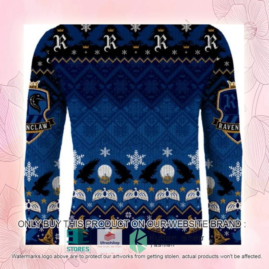 NEW Ravenclaw Crest Harry Potter Blue Ugly Sweater 4 ravenclaw crest harry potter blue ugly christmas sweater 4 80131