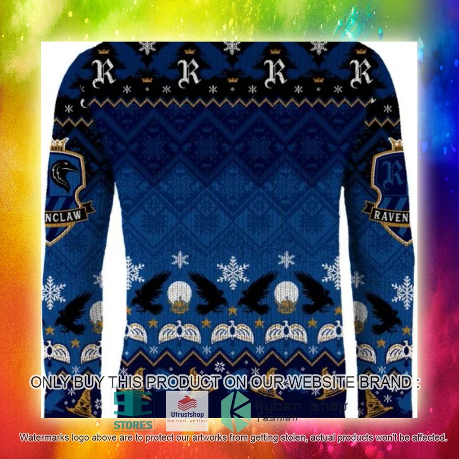 NEW Ravenclaw Crest Harry Potter Blue Ugly Sweater 6 ravenclaw crest harry potter blue ugly christmas sweater 6 80833