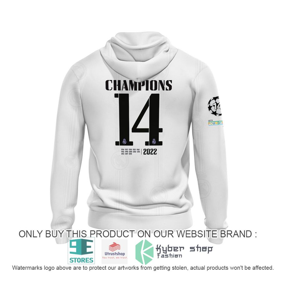 NEW Real Madrid FC Champions 14 white Hoodie, Shirt 4 real madrid fc champions 14 white shirt hoodie 4 98131