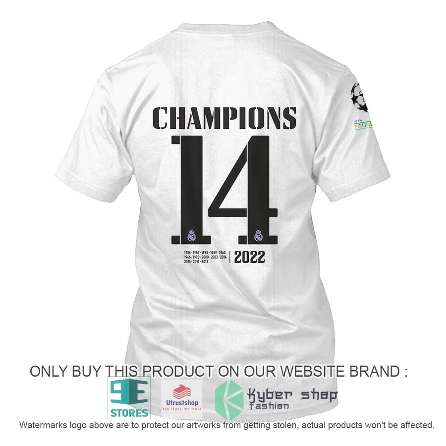 NEW Real Madrid FC Champions 14 white Hoodie, Shirt 8 real madrid fc champions 14 white shirt hoodie 8 34337