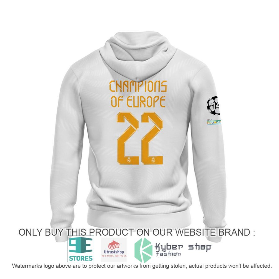 NEW Real Madrid FC Champions Of Europe 22 white Hoodie, Shirt 4 real madrid fc champions of europe 22 white shirt hoodie 4 51050