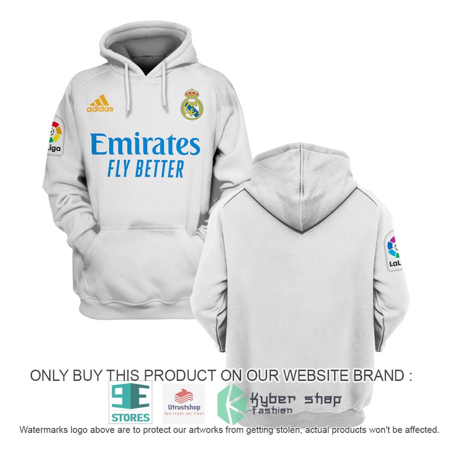 NEW Real Madrid FC La Liga Emirates Fly Better white Hoodie, Shirt 1 real madrid fc la liga emirates fly better white shirt hoodie 1 41410