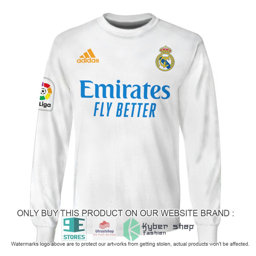 NEW Real Madrid FC La Liga Emirates Fly Better white Hoodie, Shirt 5 real madrid fc la liga emirates fly better white shirt hoodie 5 33836