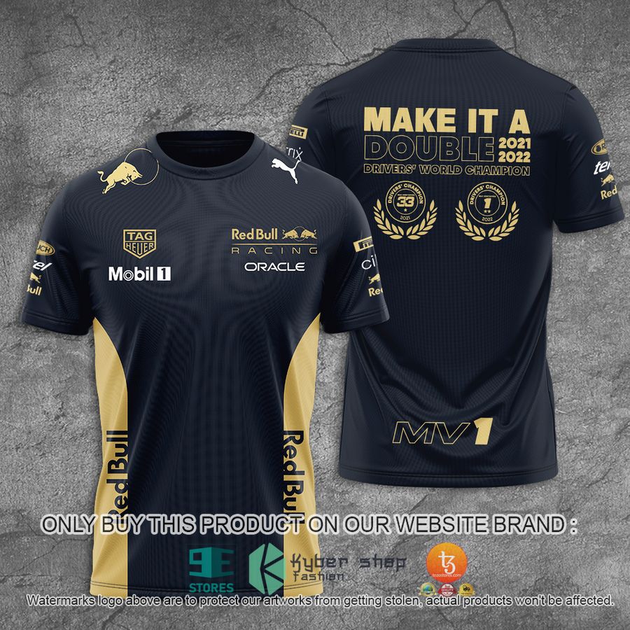 red bull make it a double 2021 2022 drivers world champion 3d t shirt 1 63368