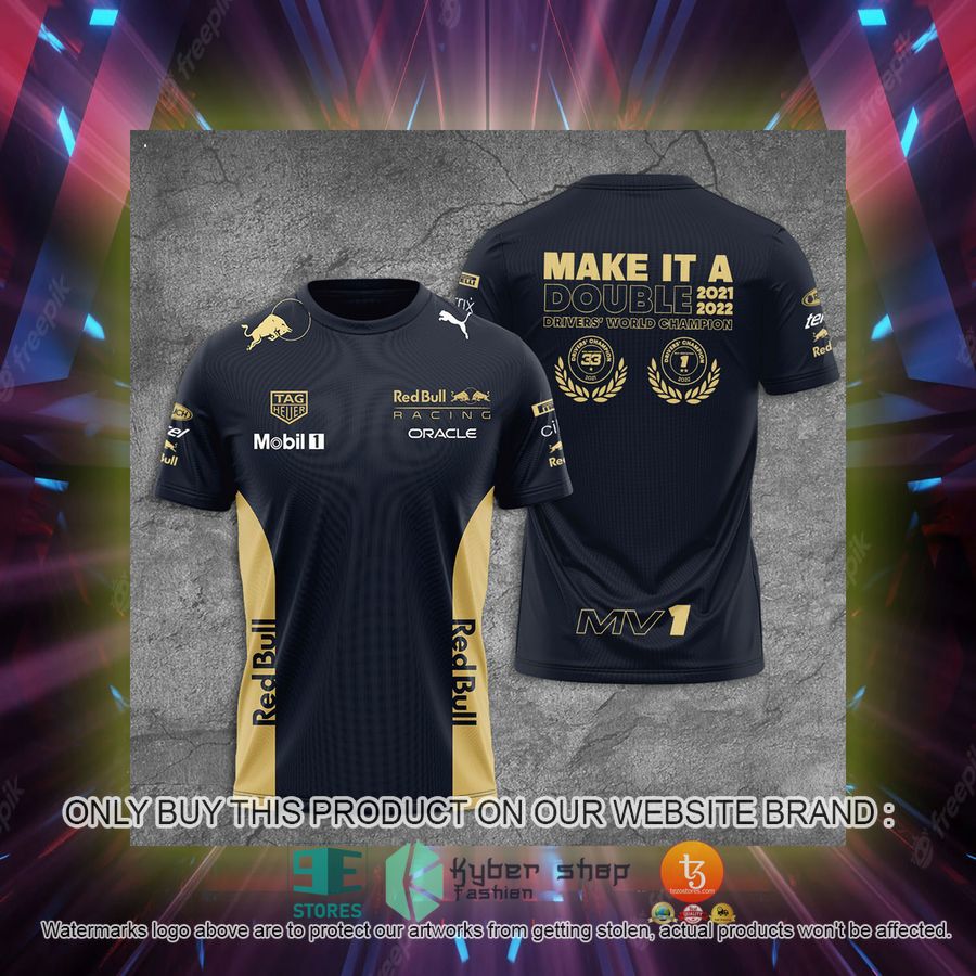 red bull make it a double 2021 2022 drivers world champion 3d t shirt 2 64727