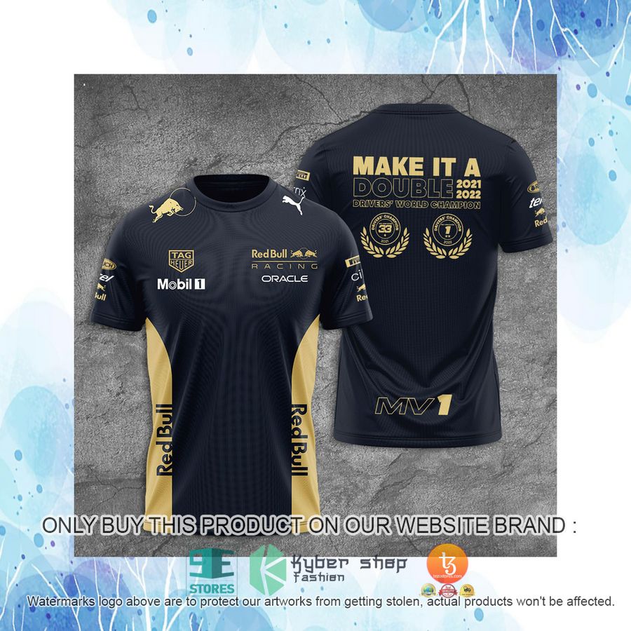 HOT Red Bull Make It A Double 2021 2022 Driver's World Champion 3D T-Shirt 4 red bull make it a double 2021 2022 drivers world champion 3d t shirt 4 57401