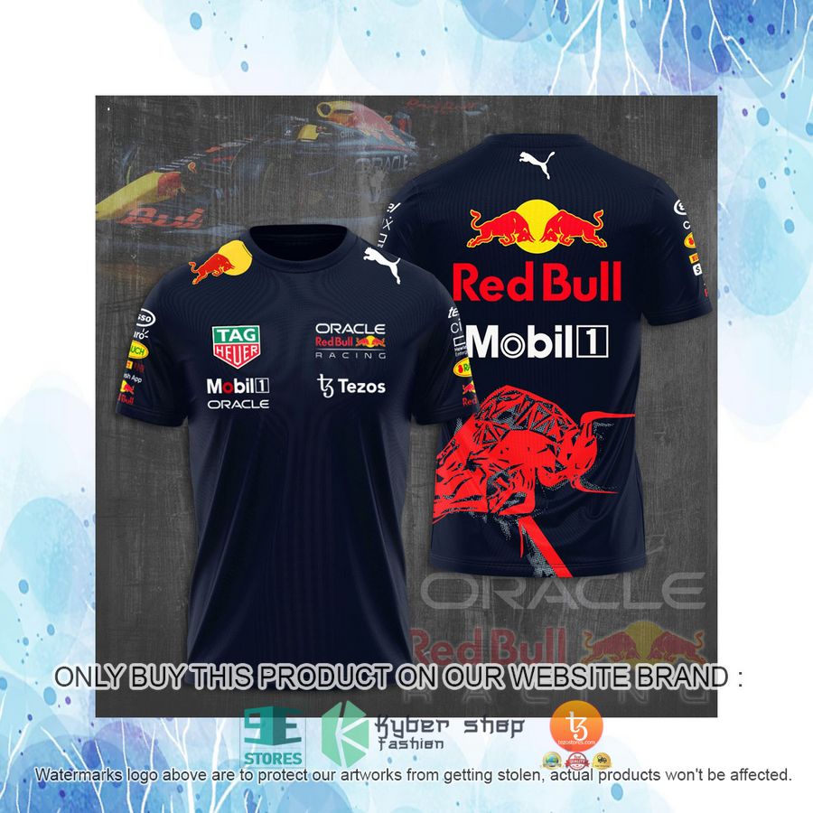 HOT Red Bull Racing Formula One Team Tezos Navy 3D T-Shirt 4 red bull racing formula one team tezos navy 3d t shirt 4 64049