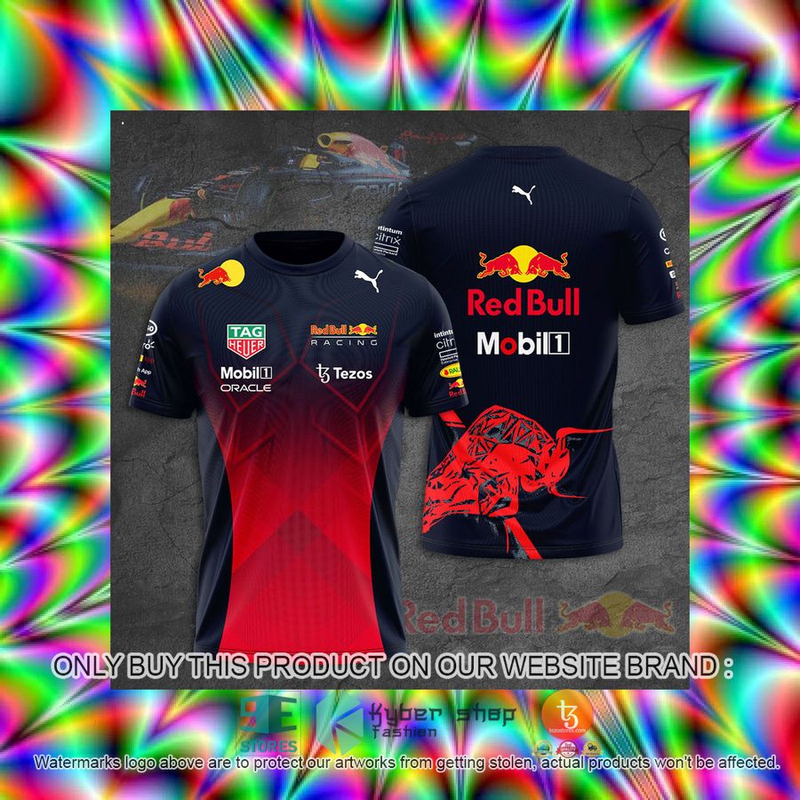HOT Red Bull Racing Mobil 1 Tezos Navy Red 3D T-Shirt 3 red bull racing mobil 1 tezos navy red 3d t shirt 3 54703
