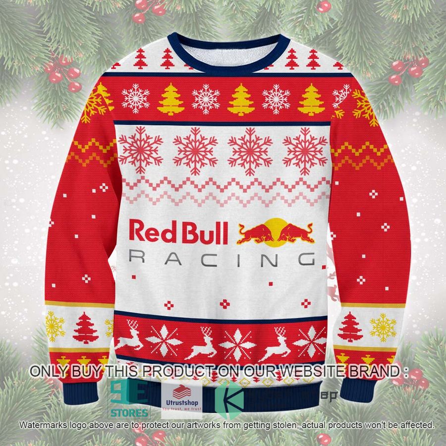 red bull racing red white ugly christmas sweater 1 6281