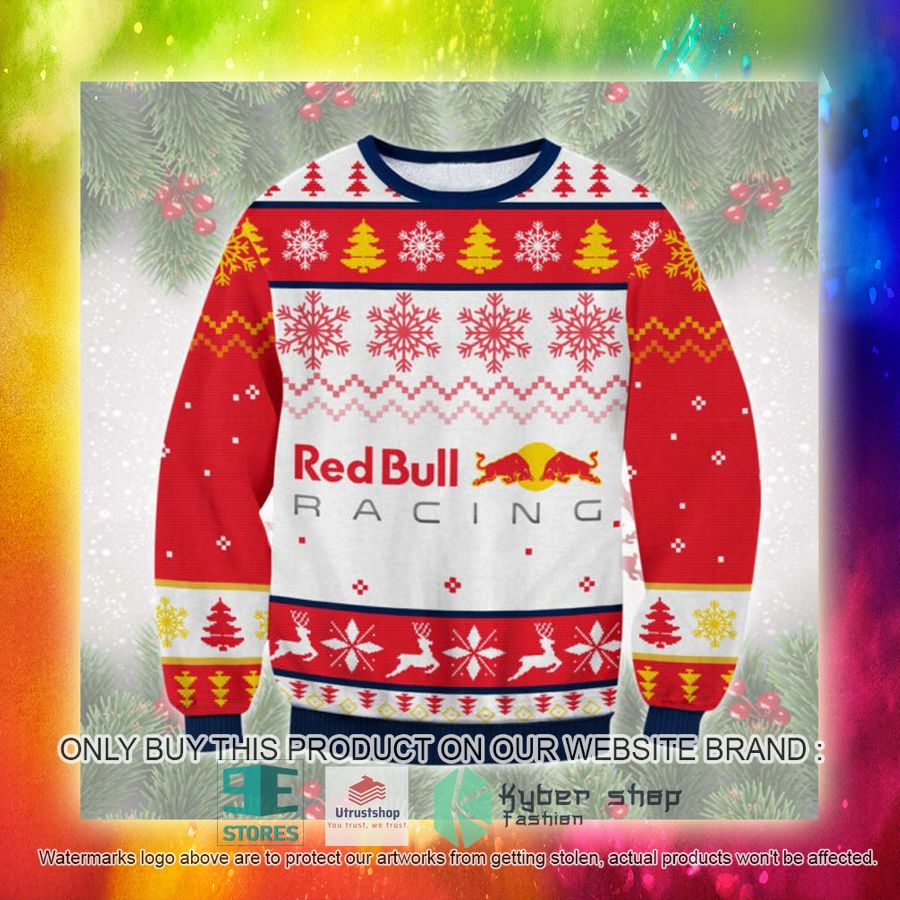 NEW Red Bull Racing red white Ugly Sweater 3 red bull racing red white ugly christmas sweater 3 44109