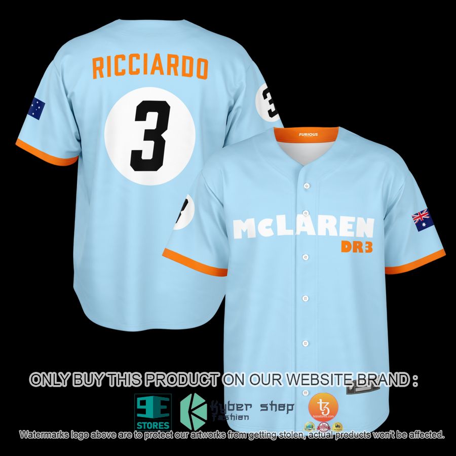 ricciardo 3 mclaren light blue baseball jersey 1 64358