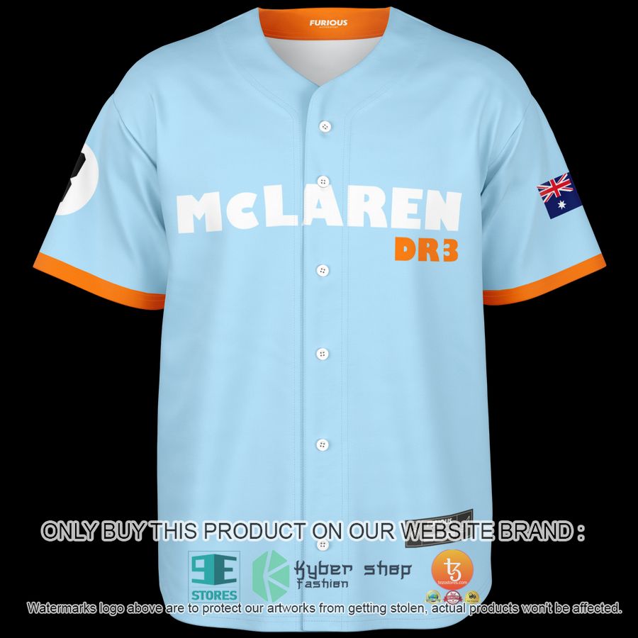 HOT Ricciardo 3 McLaren Light Blue Baseball Jersey 2 ricciardo 3 mclaren light blue baseball jersey 2 83721