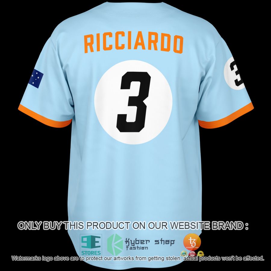 HOT Ricciardo 3 McLaren Light Blue Baseball Jersey 3 ricciardo 3 mclaren light blue baseball jersey 3 65799