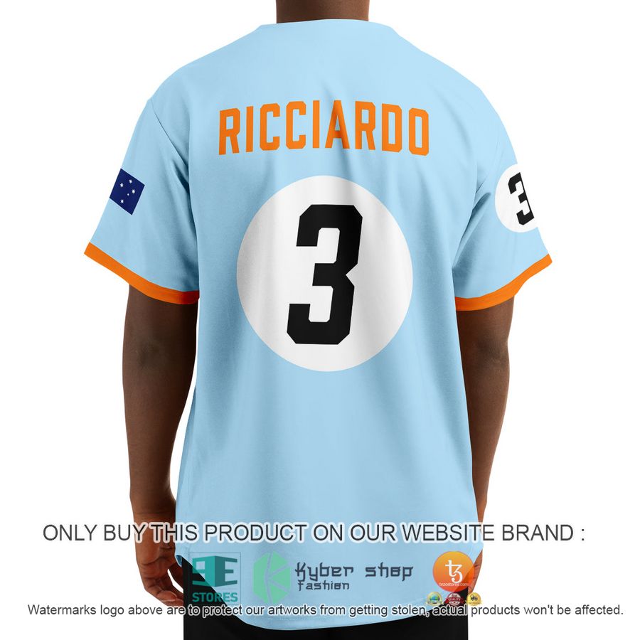 HOT Ricciardo 3 McLaren Light Blue Baseball Jersey 5 ricciardo 3 mclaren light blue baseball jersey 5 33430