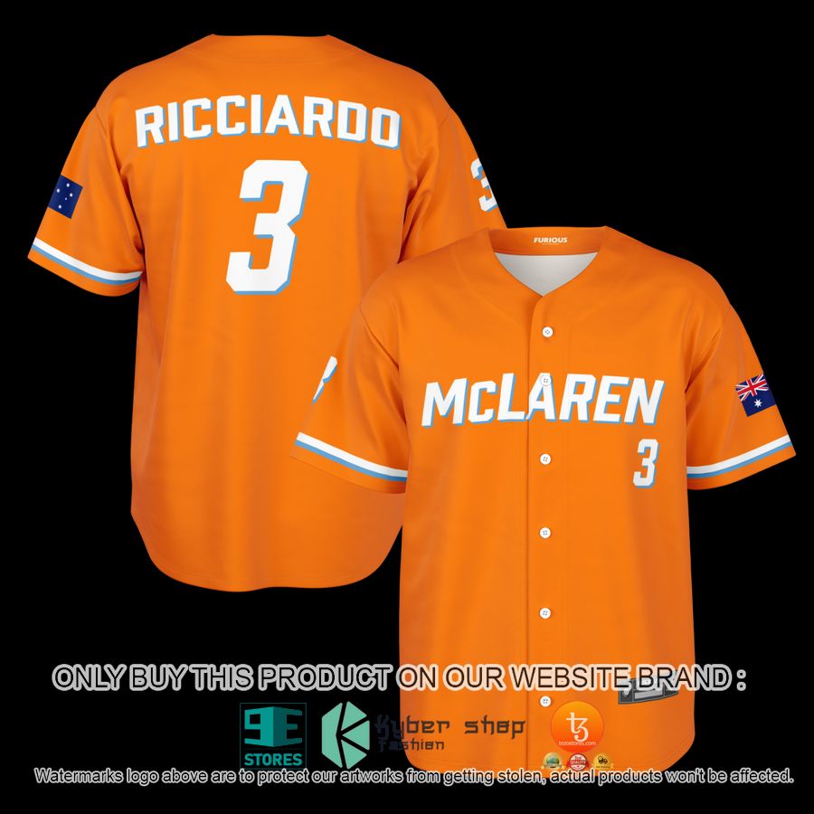 HOT Ricciardo McLaren 3 Orange Papaya Baseball Jersey 13 ricciardo mclaren 3 orange papaya baseball jersey 1 91542