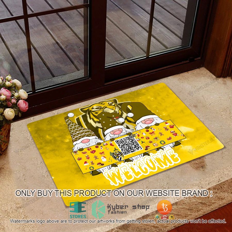 richmond afl gnomes welcome qr code doormat 1 18296