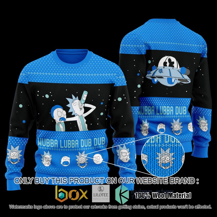 rick and morty dub dub wool sweater 1 93457