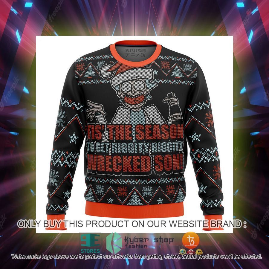 rick and morty tis the season knitted wool sweater 2 99091