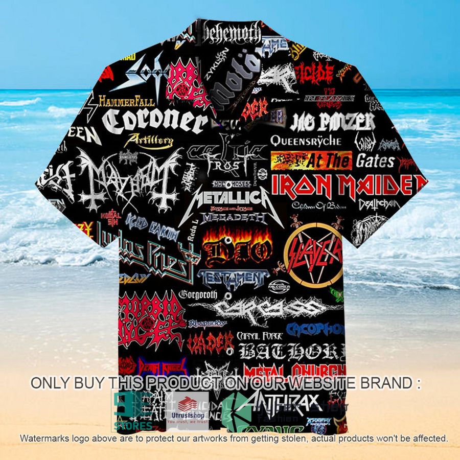 rock band logo black hawaiian shirt 1 66080