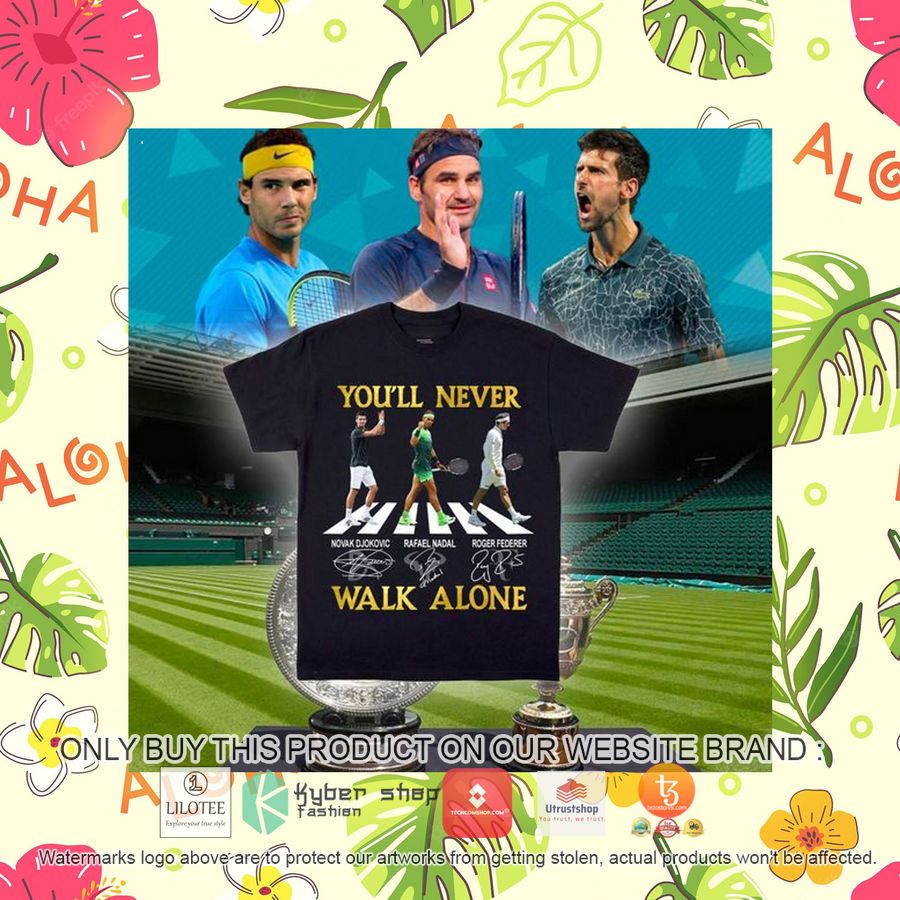 HOT Roger Federer Rafael Nadal Novak Djokovic You'll never walk alone Abbey Road Shirt, Hoodie 4 roger federer rafael nadal novak djokovic youll never walk alone abbey road 2d shirt hoodie 4 78827
