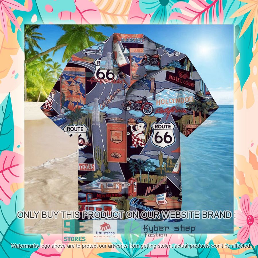 NEW Route 66 Restaurants, Diners and Motels Hawaii Shirt 4 route 66 restaurants diners and motels hawaiian shirt 4 54442