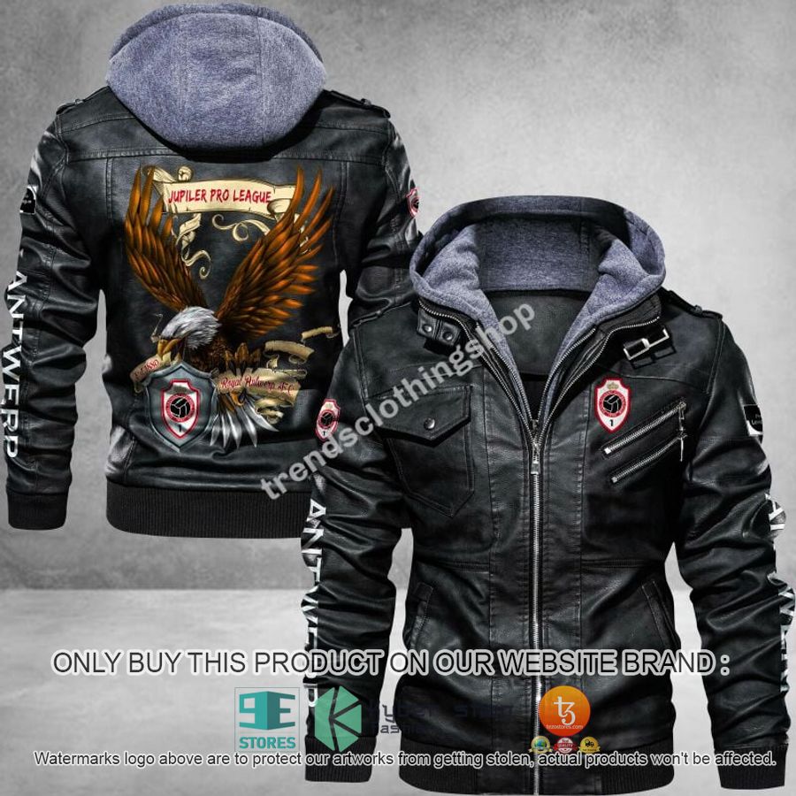 royal antwerp f c eagle league leather jacket 1 6907