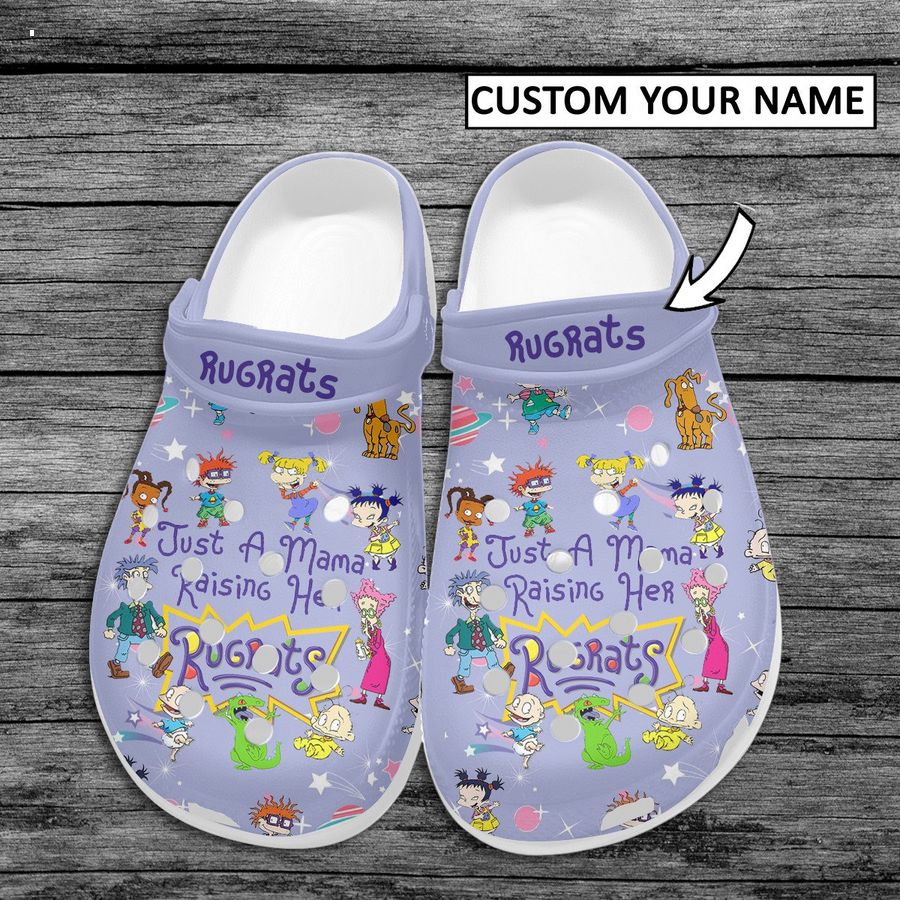 HOT Personalized Rugrats Just A Mama Raising Her Rugrat Crocband Shoes 2 rugrats just a mama raising her rugrat crocband shoes 1