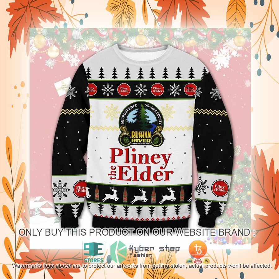 NEW Russian River Pliny the Elder Christmas Ugly Sweater 2 russian river pliny the elder ugly christmas sweater 2 98149