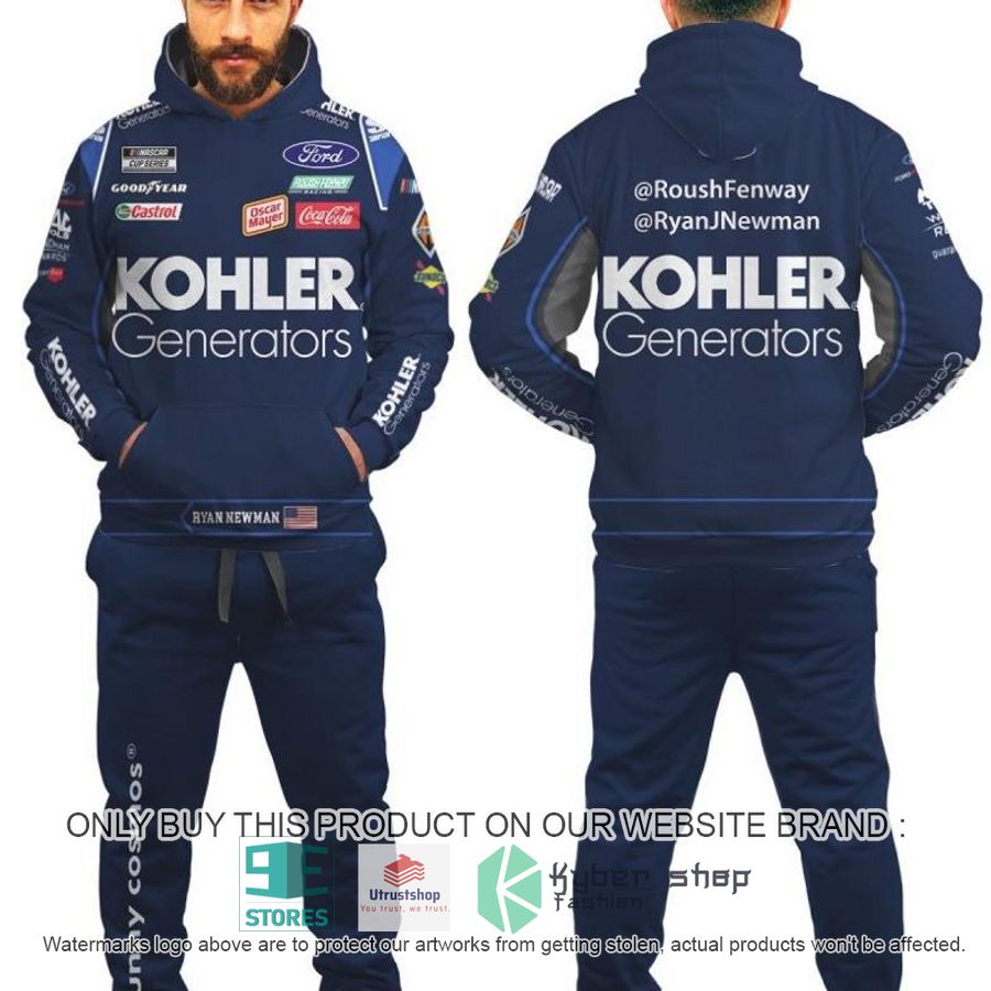 ryan newman nascar 2022 blue hoodie pants 1 29943