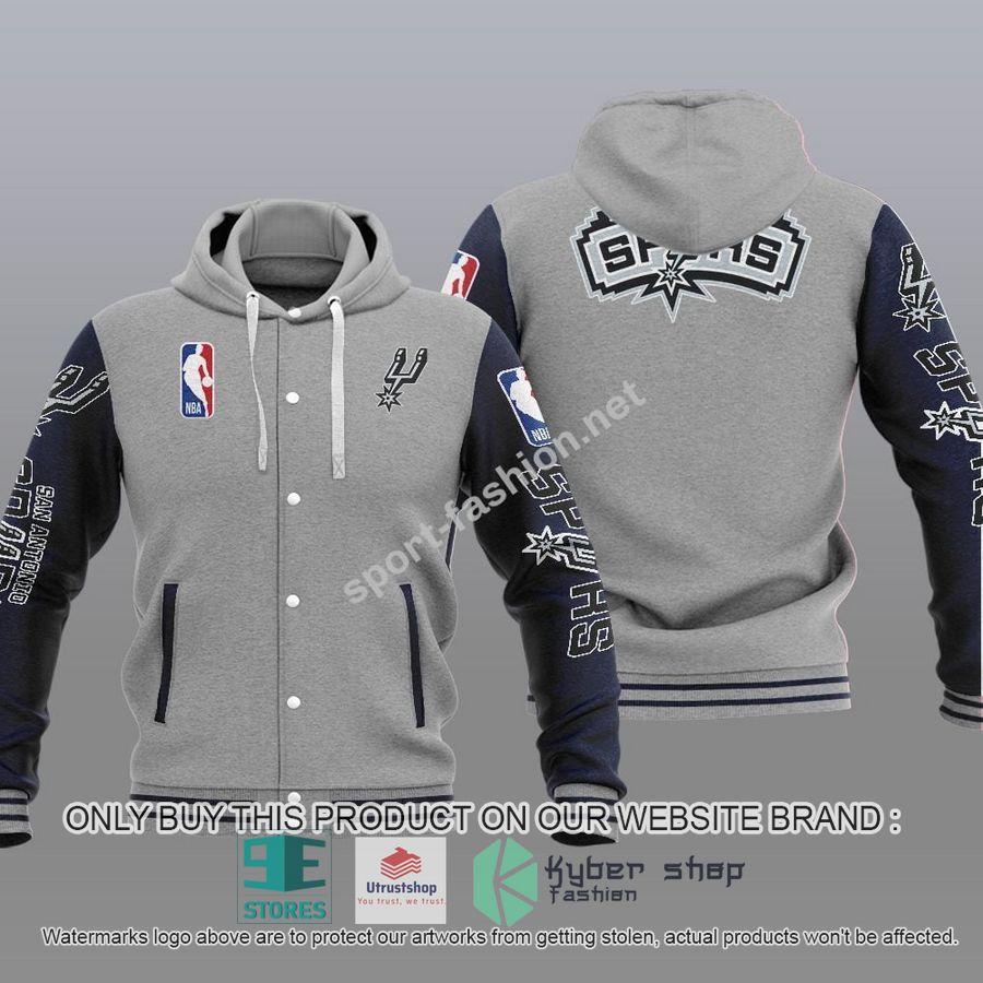 san antonio spurs nba baseball hoodie jacket 2 63456