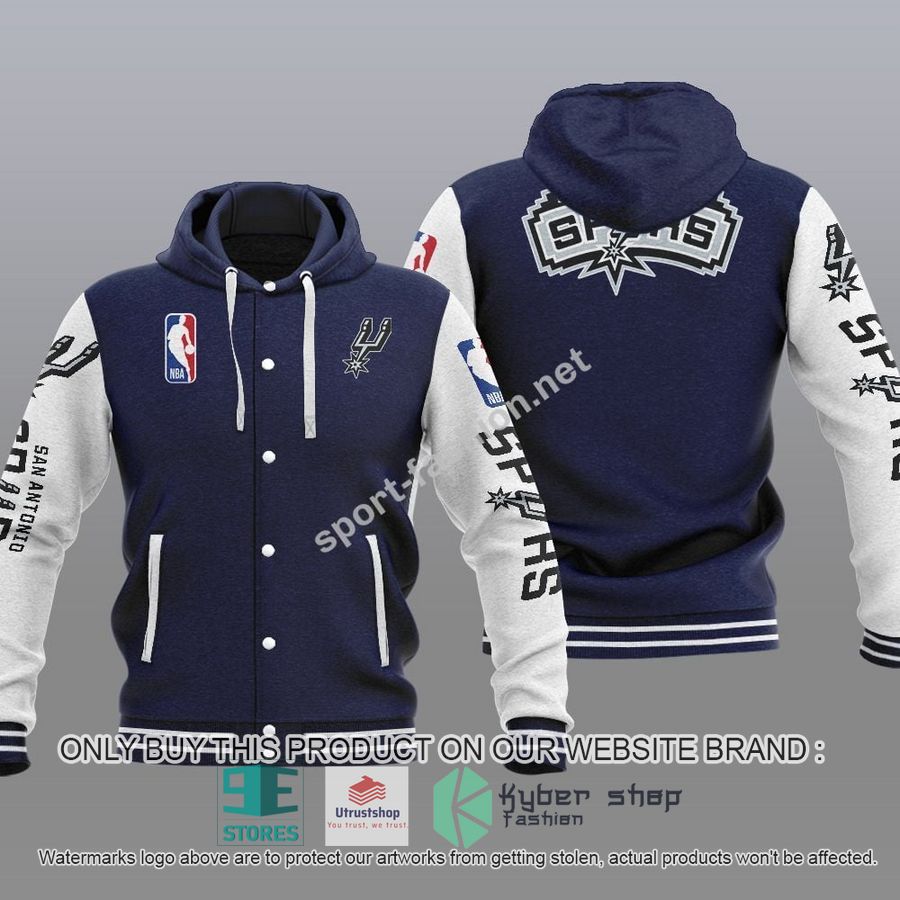 NEW San Antonio Spurs Varsity Hoodie Jacket 3 san antonio spurs nba baseball hoodie jacket 3 28899