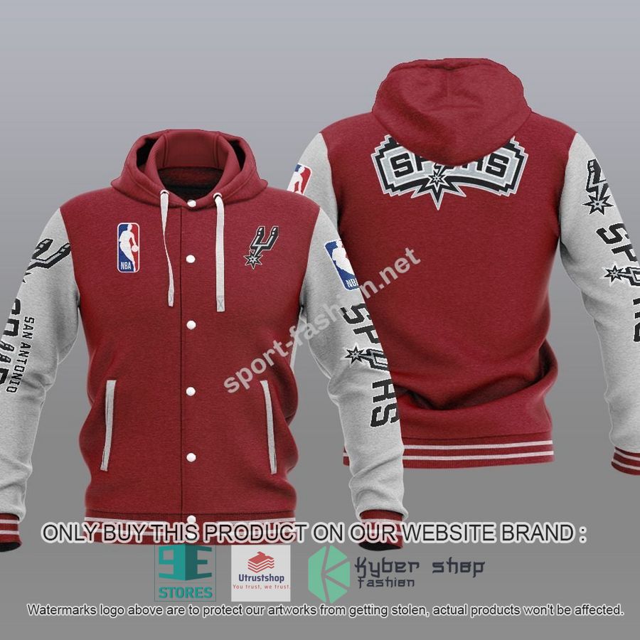 NEW San Antonio Spurs Varsity Hoodie Jacket 6 san antonio spurs nba baseball hoodie jacket 6 80983