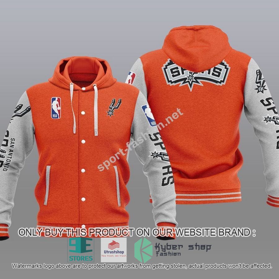 NEW San Antonio Spurs Varsity Hoodie Jacket 7 san antonio spurs nba baseball hoodie jacket 7 13333