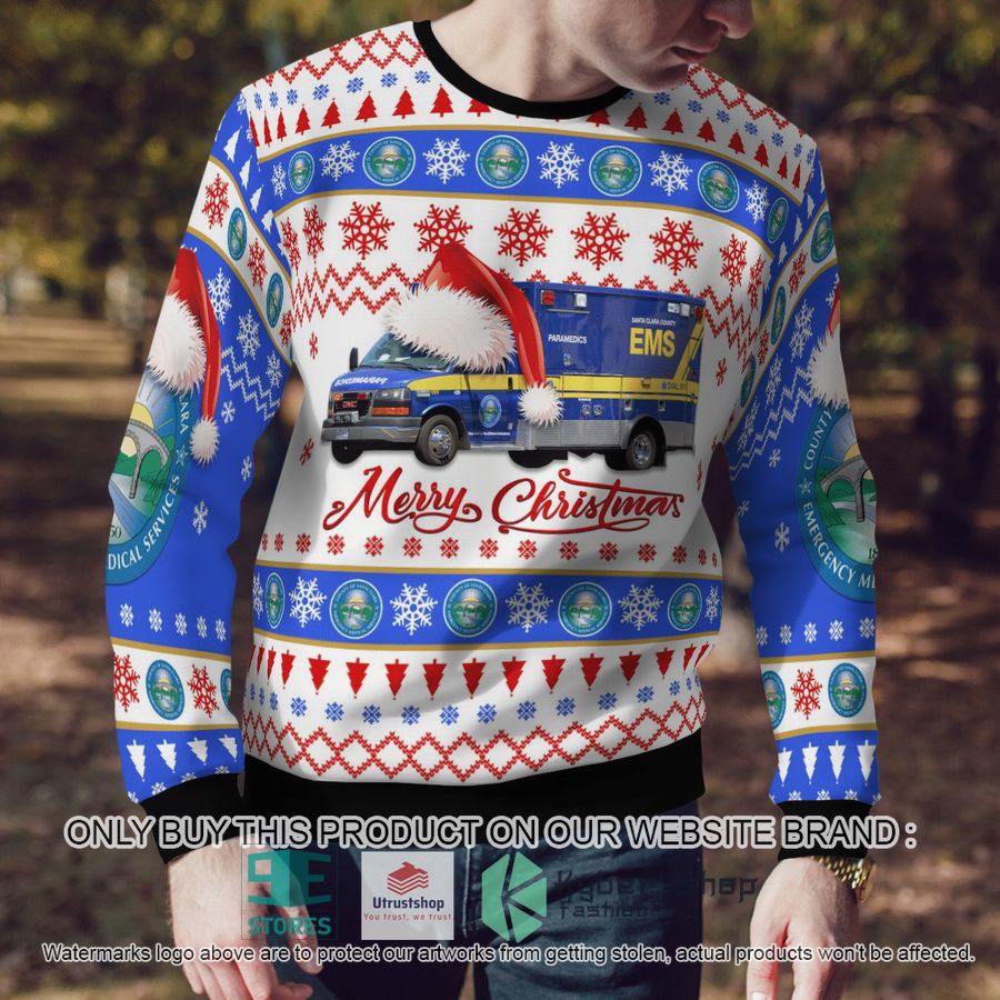 NEW San Jose California Santa Clara County EMS Christmas Sweater 4 san jose california santa clara county ems christmas sweater 4 19757