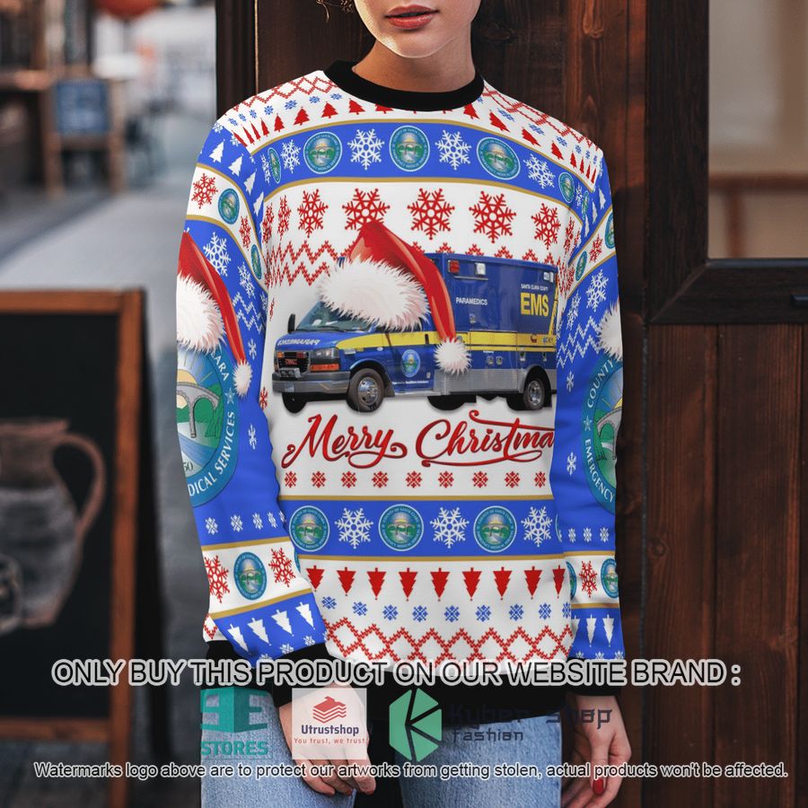 NEW San Jose California Santa Clara County EMS Christmas Sweater 5 san jose california santa clara county ems christmas sweater 5 67499