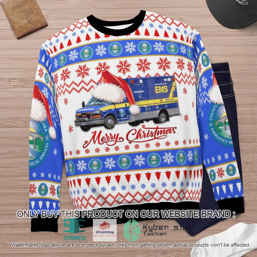 NEW San Jose California Santa Clara County EMS Christmas Sweater 6 san jose california santa clara county ems christmas sweater 6 7906