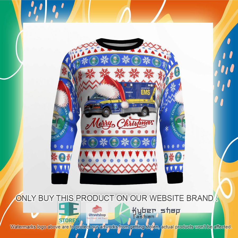 NEW San Jose California Santa Clara County EMS Christmas Sweater 8 san jose california santa clara county ems christmas sweater 8 63011