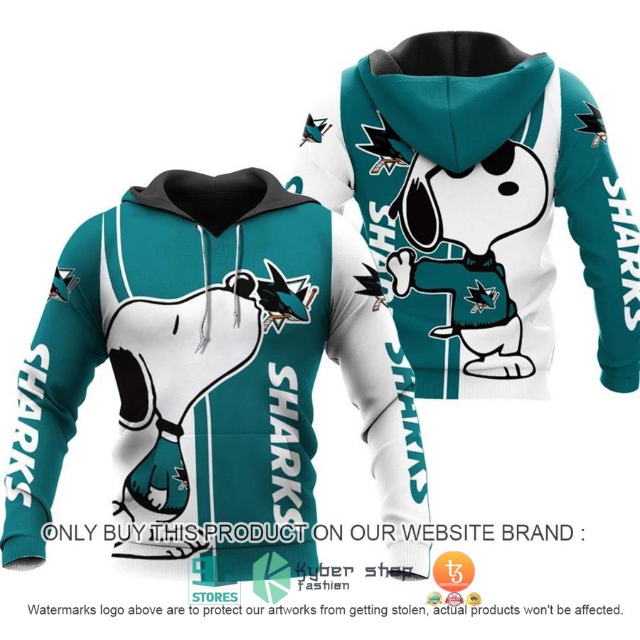 san jose sharks snoopy hoodie 1 54540