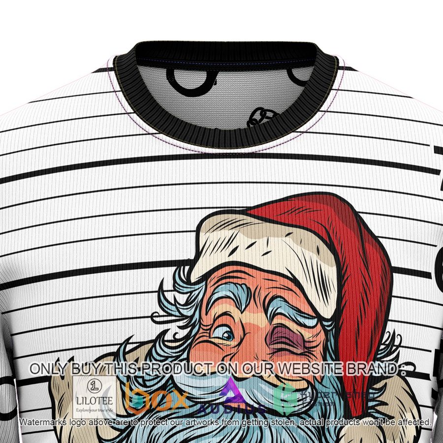 santa claus arrested by north pole police ugly christmas sweater 2 64538