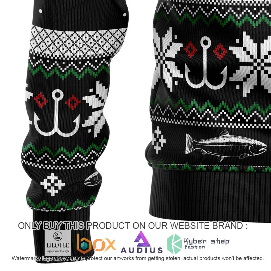 Santa Claus Fishing Ugly Christmas Sweater 9 santa claus fishing ugly christmas sweater 9 7019