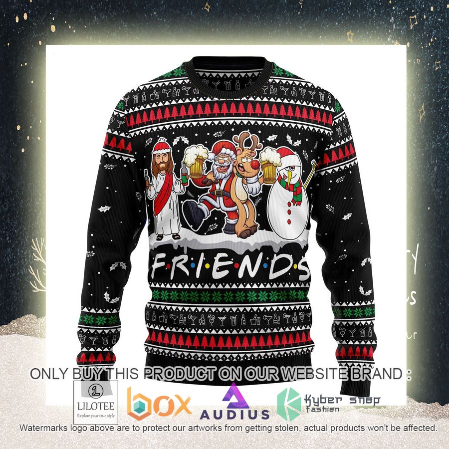 Santa Claus Jesus Friend Ugly Christmas Sweater 10 santa claus jesus friend ugly christmas sweater 10 1885
