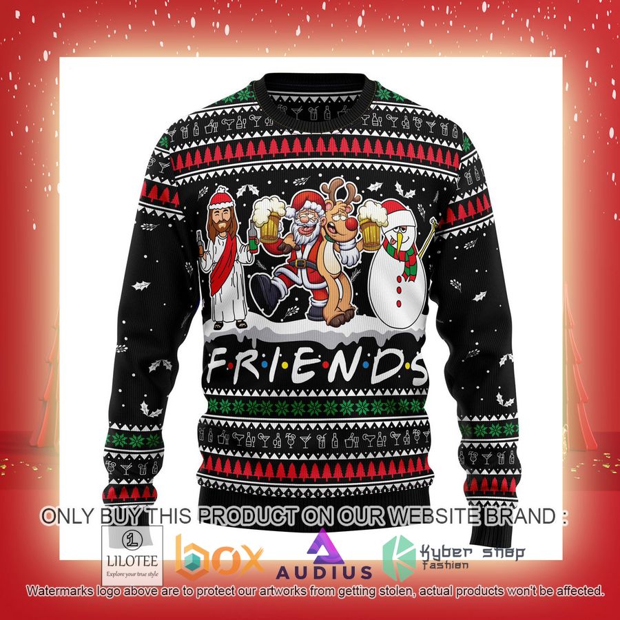 Santa Claus Jesus Friend Ugly Christmas Sweater 12 santa claus jesus friend ugly christmas sweater 12 55989