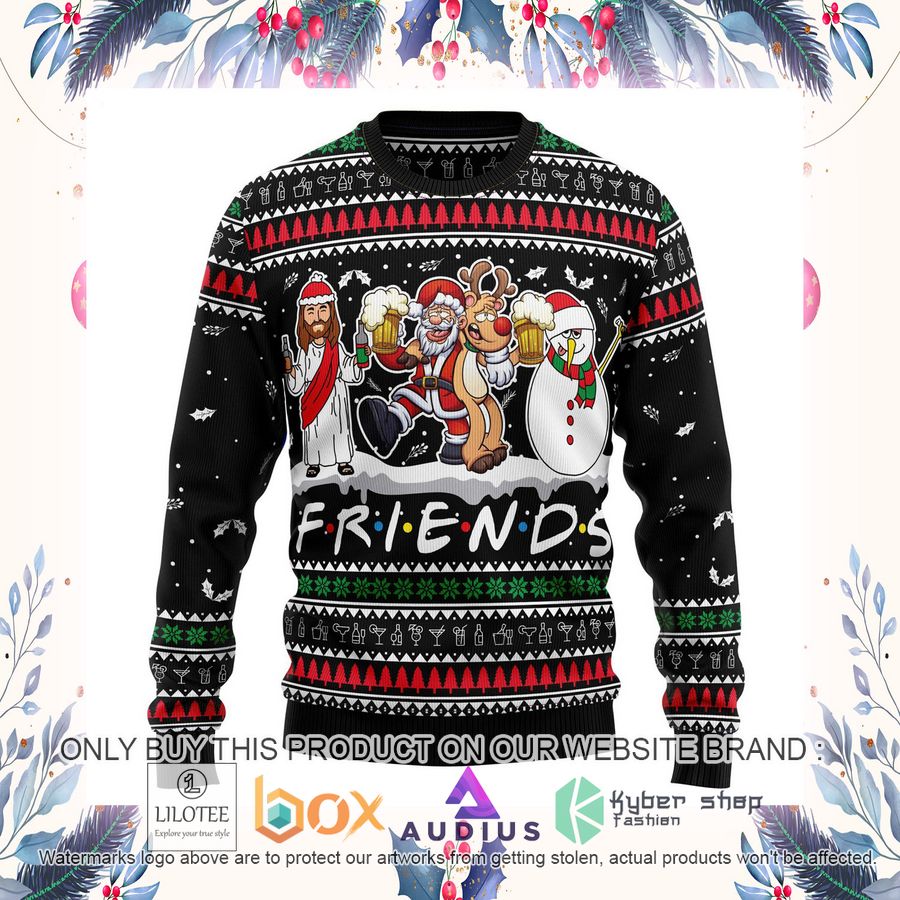 Santa Claus Jesus Friend Ugly Christmas Sweater 14 santa claus jesus friend ugly christmas sweater 14 90114