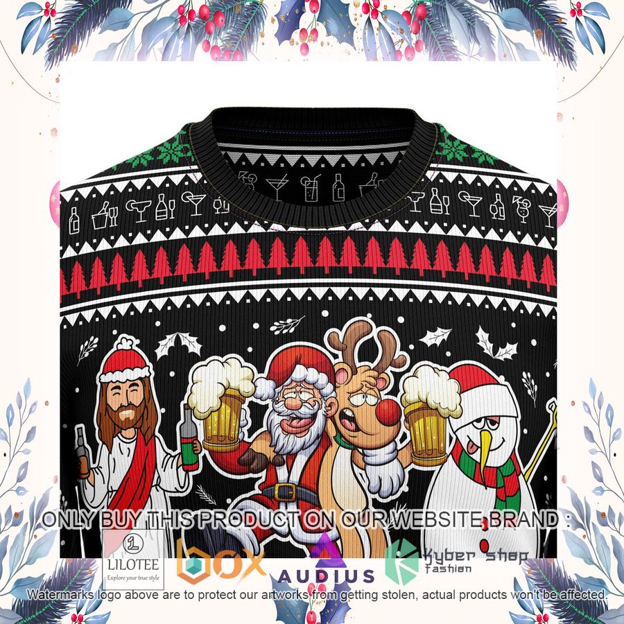 Santa Claus Jesus Friend Ugly Christmas Sweater 15 santa claus jesus friend ugly christmas sweater 15 44187