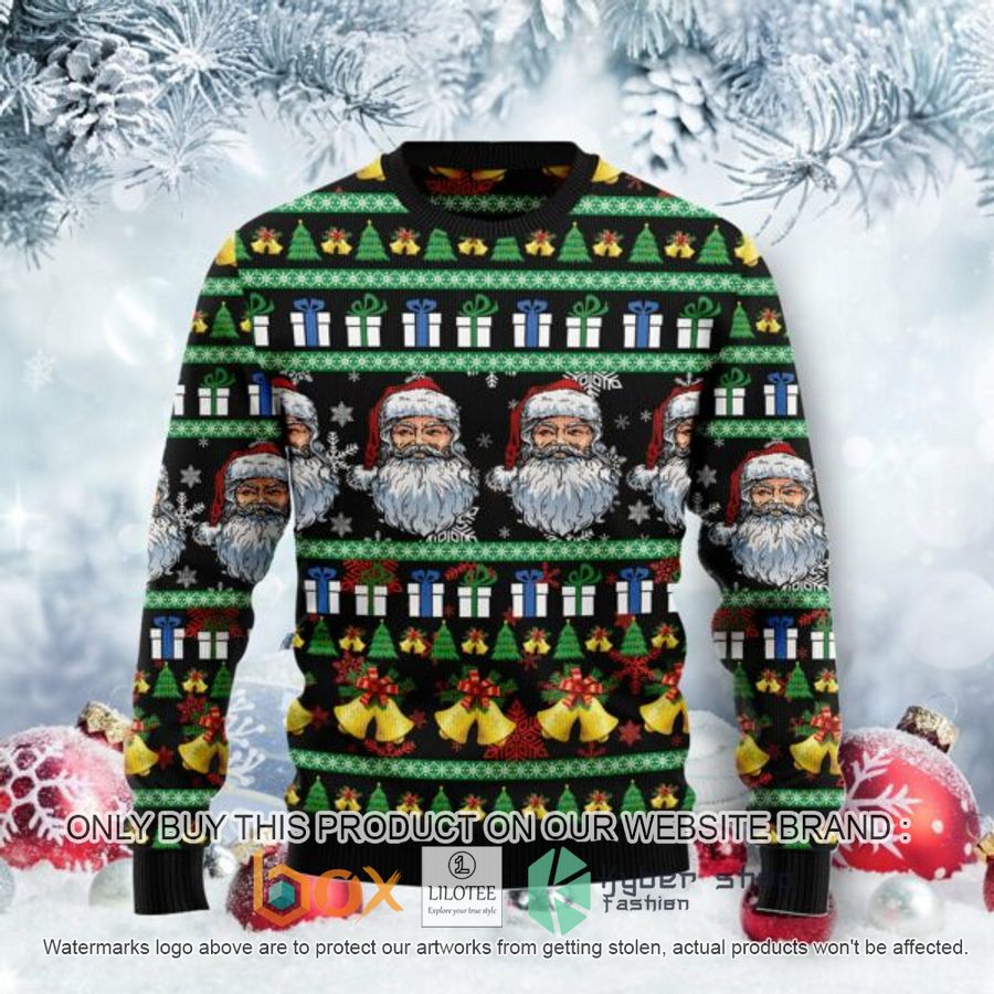 santa claus jingle bell ugly christmas sweatshirt 1 88695